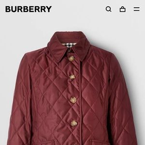 Blue Burberry Brit Quilted Jacket!